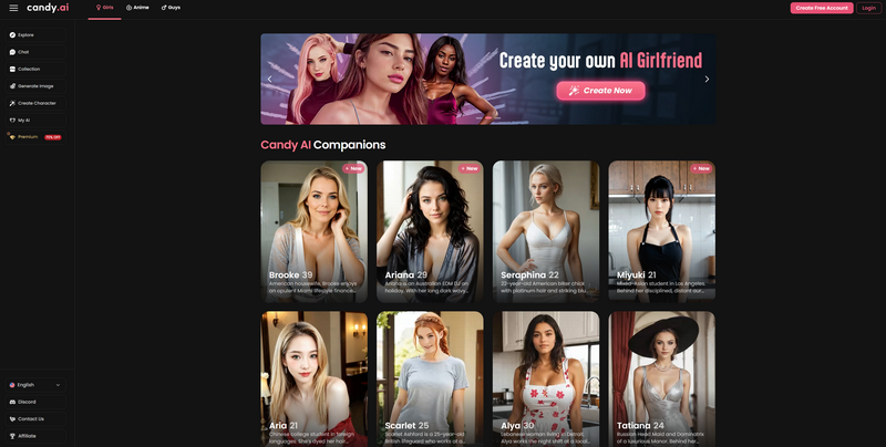 Top AI Girlfriend Websites & Apps (2025)